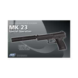 ASG - Pistolet GBB MK23 Spécial Opération - Noir