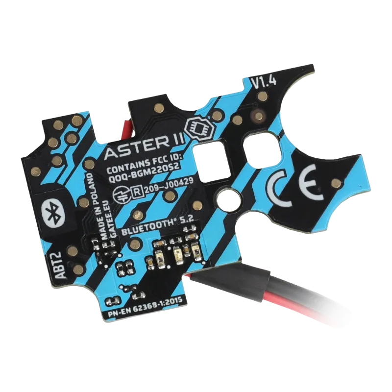 Face arrière du module Gate Aster II Bluetooth, marquage ABT2 et Bluetooth 5.2