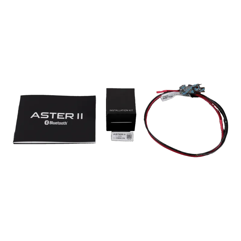 Contenu du Gate Aster II Bluetooth : notice, kit d'installation et module avec faisceau