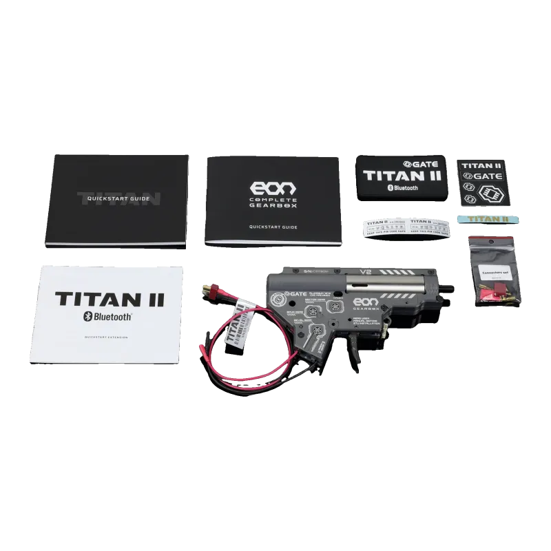 Contenu du pack Gate EON Complete Gearbox : gearbox, notices et accessoires