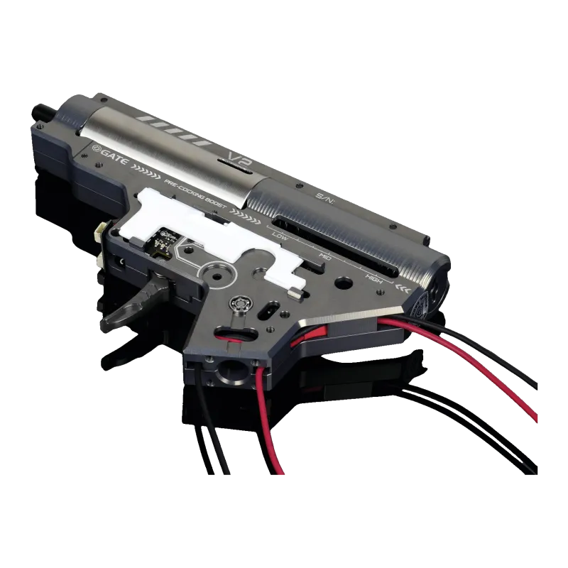 Gearbox Gate EON V2 vue de dessus avec la détente et le câblage