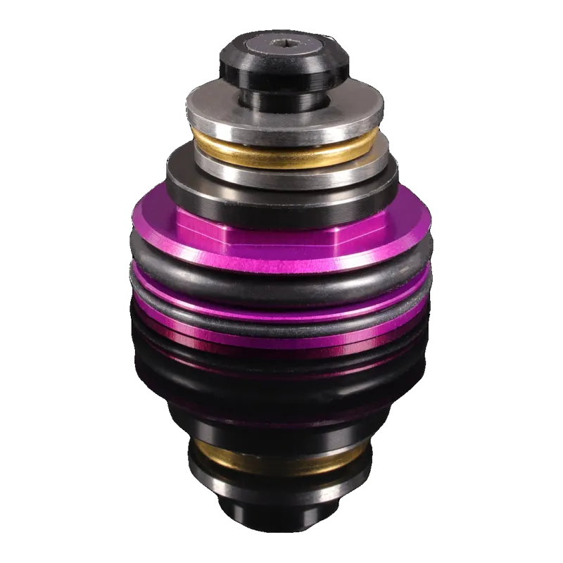 Tête de piston Gate EON Power Hybrid violette montée avec ses pastilles de lestage, roulement et vis