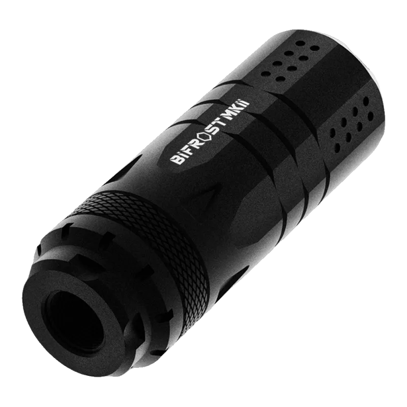 Traceur Acetech Bifrost MKII noir, vue côté filetage 14 mm CCW
