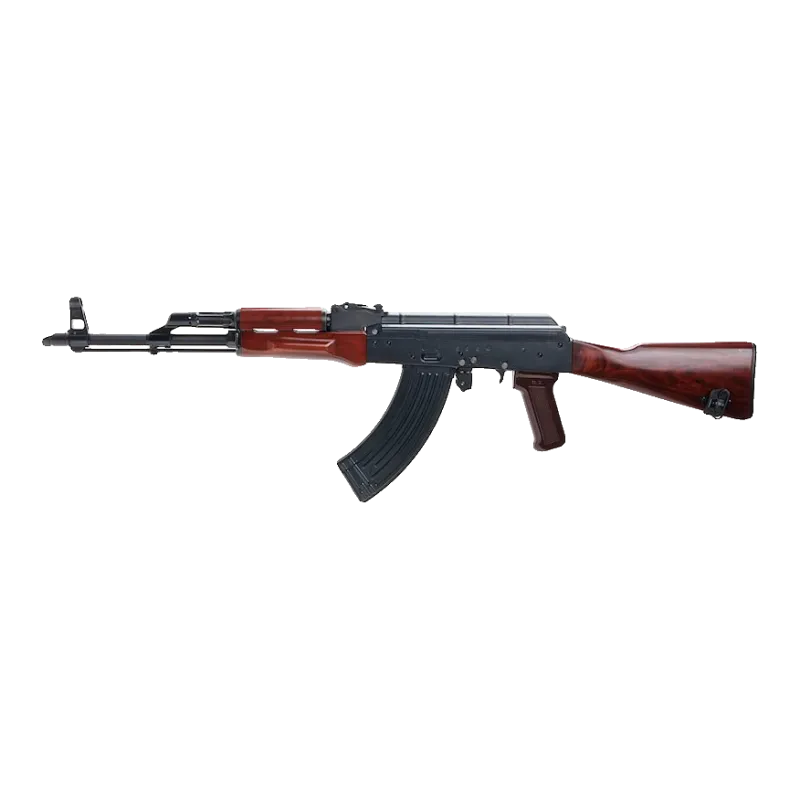 Fusil AKM à gaz Tokyo Marui, vue de profil gauche, garde-main et poignée aspect bois