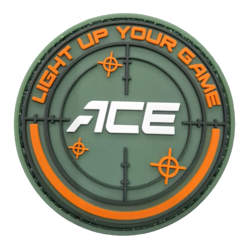 Acetech - Patch PVC rond Light up your game - Vert et orange
