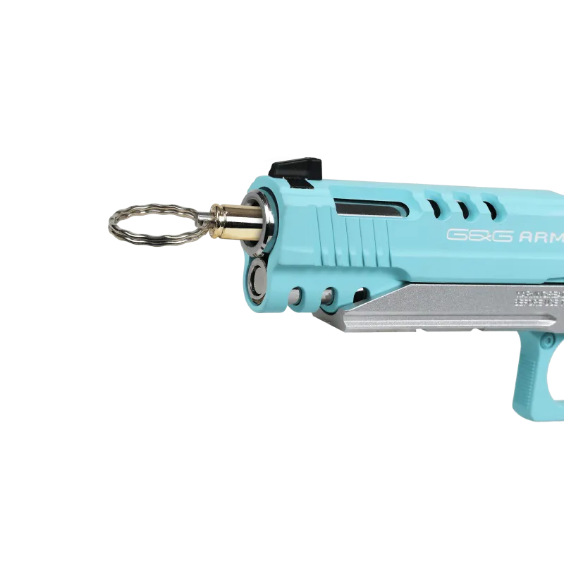 Bouche du canon du G&G GPM1911 CP Macaron Blue avec le porte-clés en forme de balle
