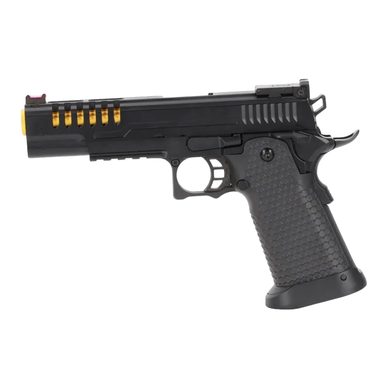 Pistolet GBB Specna Arms SA-VGP25 Vapor noir et or, vue de profil gauche