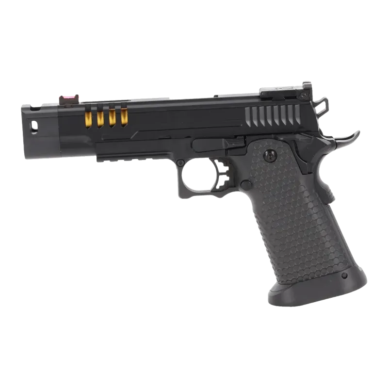 Pistolet GBB Specna Arms SA-VGP23 Vapor noir et or, vue de profil gauche