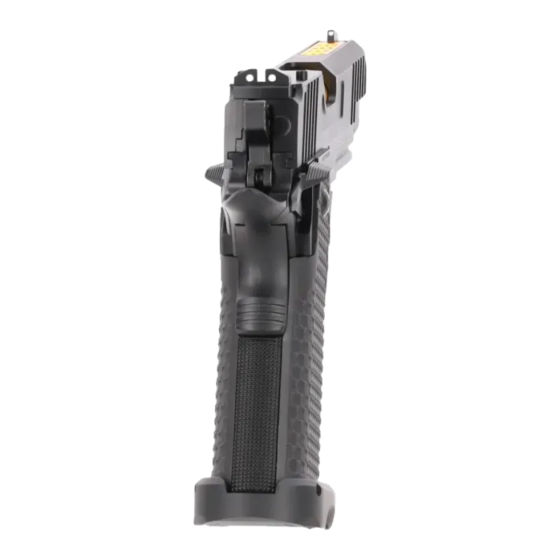 Pistolet GBB Specna Arms SA-VGP19 Vapor, vue arrière, hausse et chargeur
