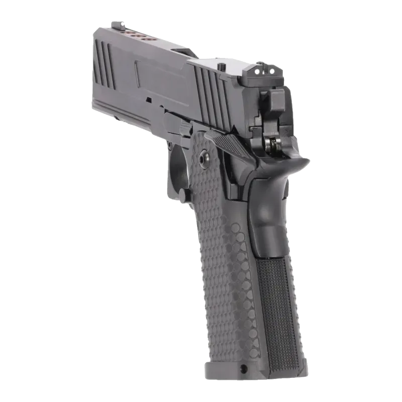 Specna Arms SA-VGP18 Vapor, vue arrière avec poignée alvéolée et hausse