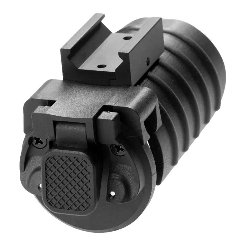 Lance-grenade Action Army noir, bouton de tir et loquet de verrouillage