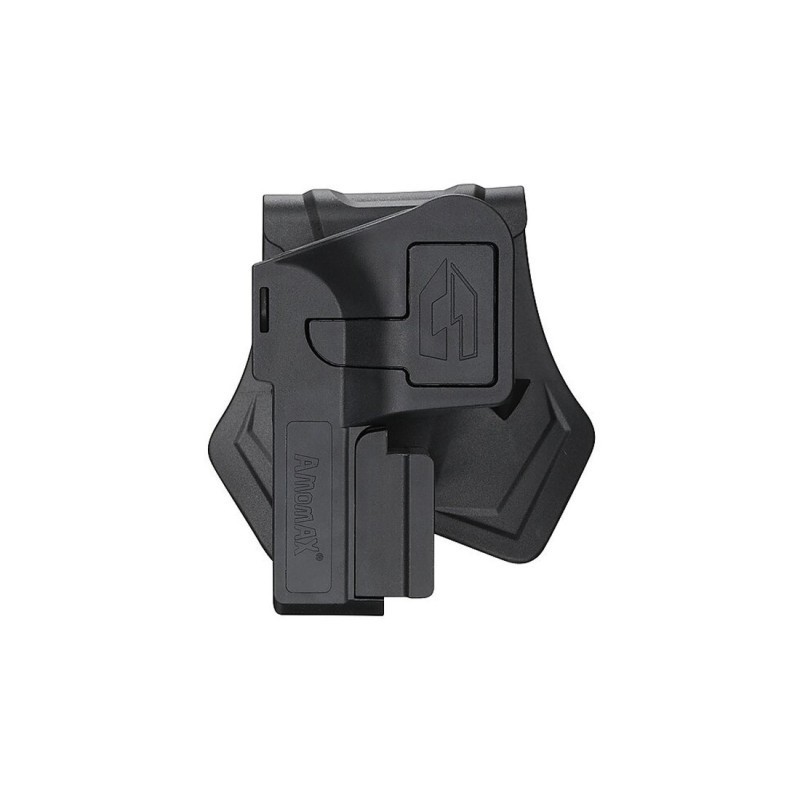 AMOMAX - Holster Rot360 Universel Pour Pistolet Avec Rail et lampe - Noir