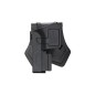 AMOMAX - Holster Rot360 Universel Pour Pistolet Avec Rail et lampe - Noir
