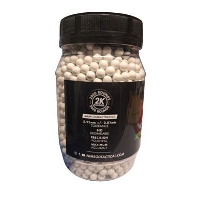 Nimrod Tactical - Billes blanches Biodégradables Pro Performance 0.36g X 2000 bbs