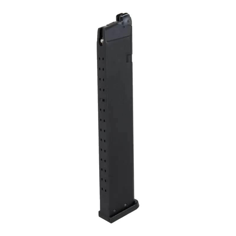Chargeur gaz long KJ Works KP-17 50 billes, côté perforé de comptage des billes