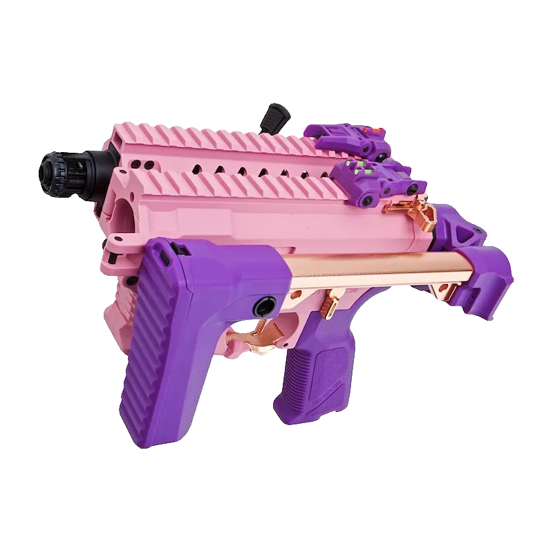 Réplique AEG G&G FAR 9 Rose repliée en deux temps, crosse et garde-main rabattus