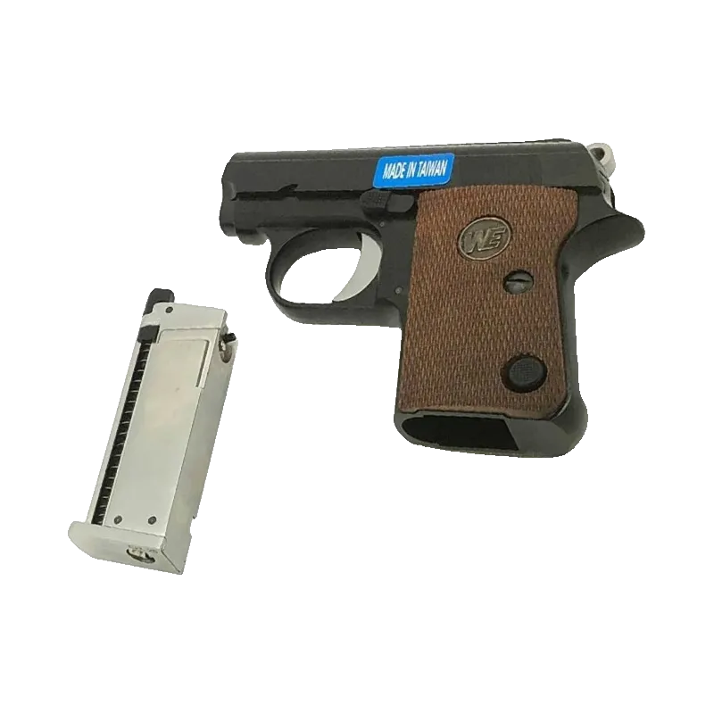 WE CT25 noir et son chargeur 7 billes sorti, autocollant Made in Taiwan sur la culasse