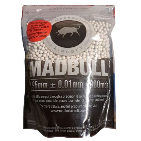 Madbull - Billes blanches biodégradables Premium Match 0.20g X 4000 bbs