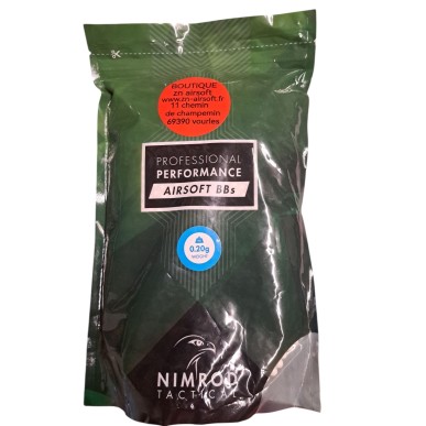 Nimrod Tactical - Billes blanches plastique Pro Performance 0.20g X 5000 bbs