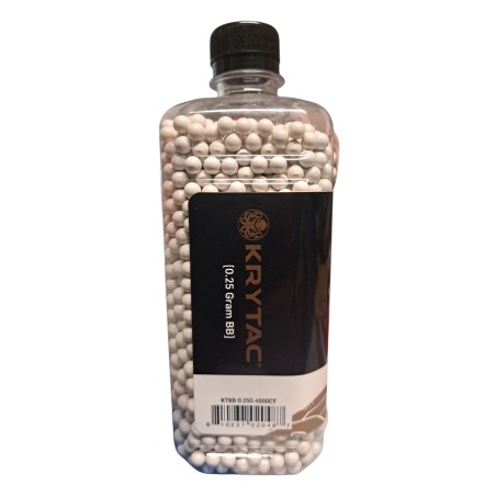 Krytac - Billes blanches Plastiques  0.25g X 4000 bbs