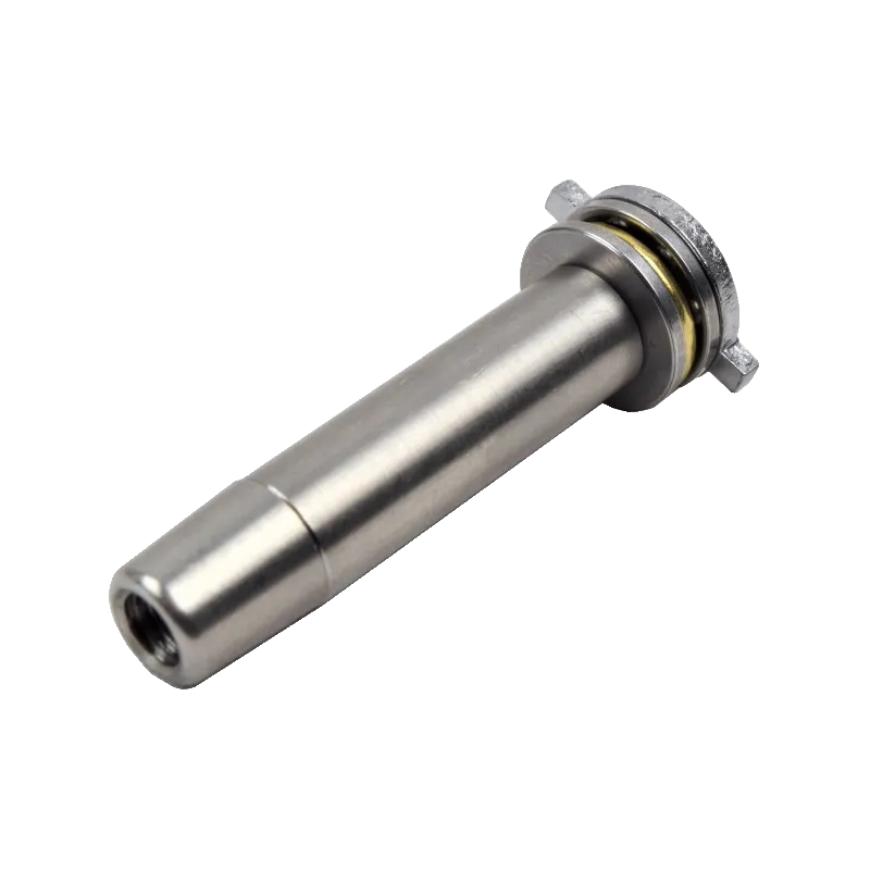 Guide de ressort inox Dboys DB044 sans QD, vue de profil côté embout creux
