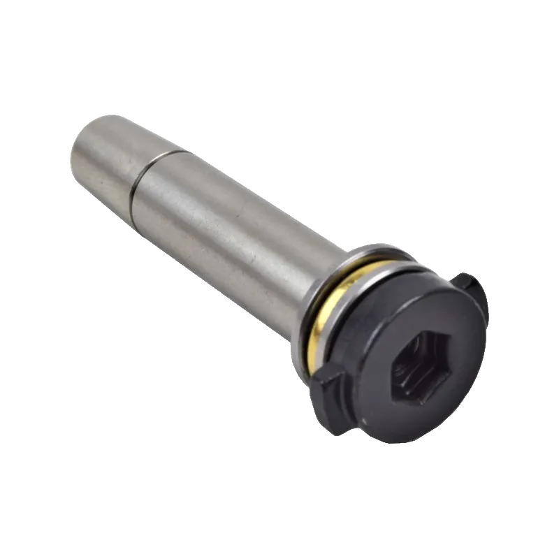 Guide de ressort QD inox Dboys DB045, vue de la tête noire à ergots et trou hexagonal