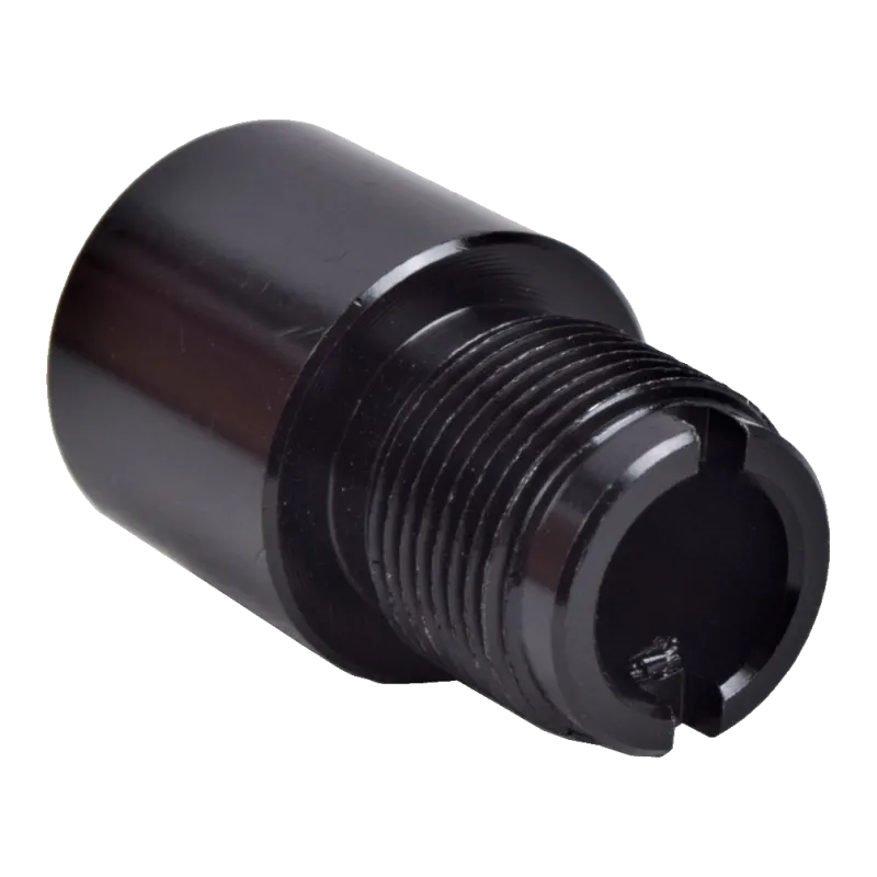 Adaptateur de silencieux DBOYS 14 mm CW vers CCW noir, embout mâle fendu