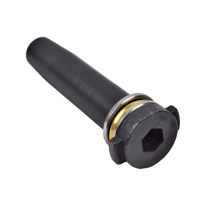 Guide de ressort QD polymère Dboys DB075, vue de la tête à ergots et trou hexagonal