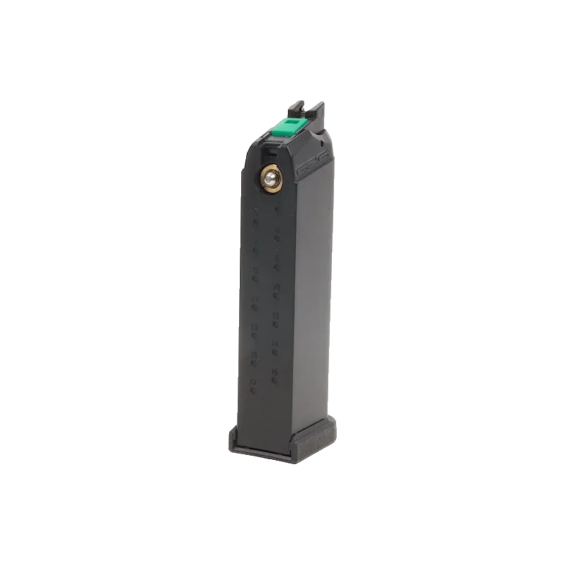 G&G Armament - Chargeur gaz GTP9 23 billes, valve de remplissage et repères de comptage des billes
