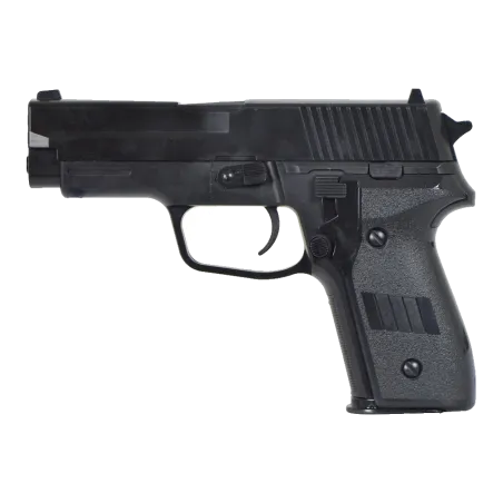 Vigor - Pistolet à ressort 19,5 cm 15 billes - Noir