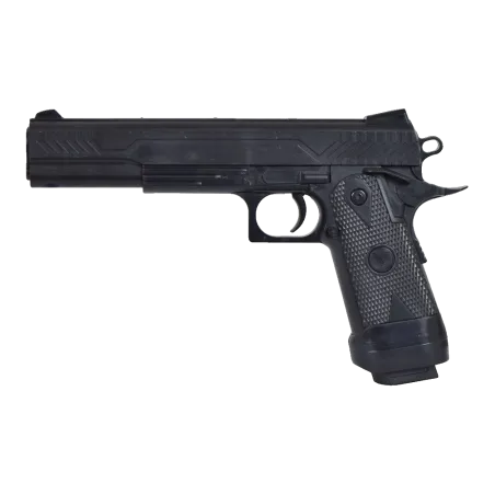 Vigor - Pistolet à ressort 22 cm 15 billes - Noir
