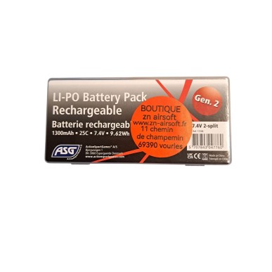 ASG - Batterie LiPo 7.4V 1300mAh 25C AEG Gen 2