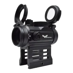 JS-TACTICAL - Viseur Point Rouge avec Rehausse à Fentes - Noir