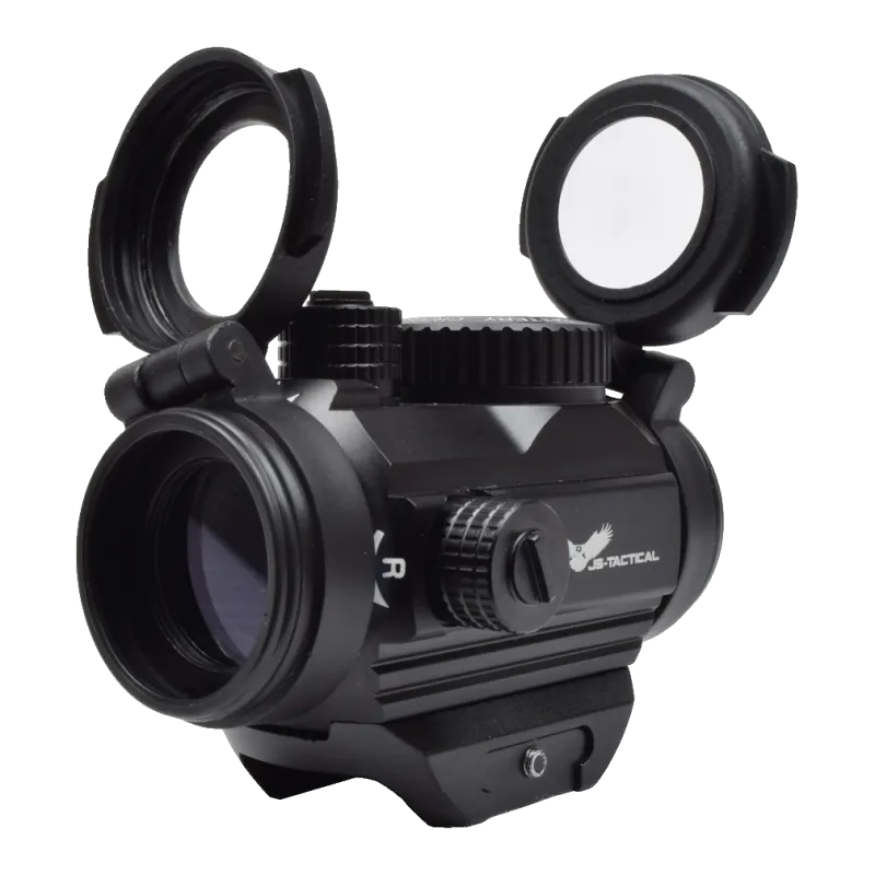 Viseur point rouge JS-Tactical monté sur embase basse, caches relevés