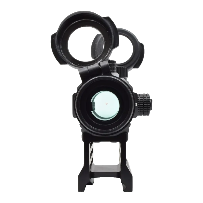 Viseur point rouge JS-Tactical sur rehausse, vue arrière avec le point rouge allumé
