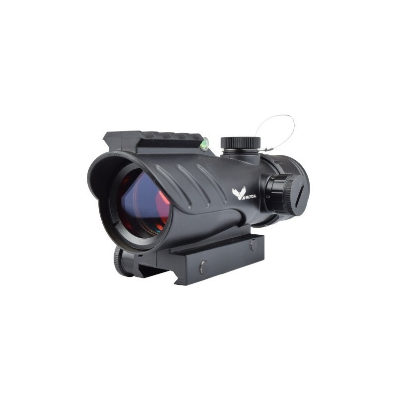 JS-TACTICAL - Viseur Point Rouge avec Lentille de 30mm Type ACOG - Noir JS-TACTICAL - Viseur Point Rouge avec Lentille de 30mm Type ACOG - Noir