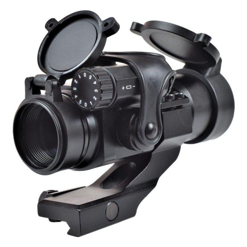 JS-TACTICAL - Viseur Point Rouge Lentille 32mm avec Rehausse - Noir JS-TACTICAL - Viseur Point Rouge Lentille 32mm avec Rehausse - Noir