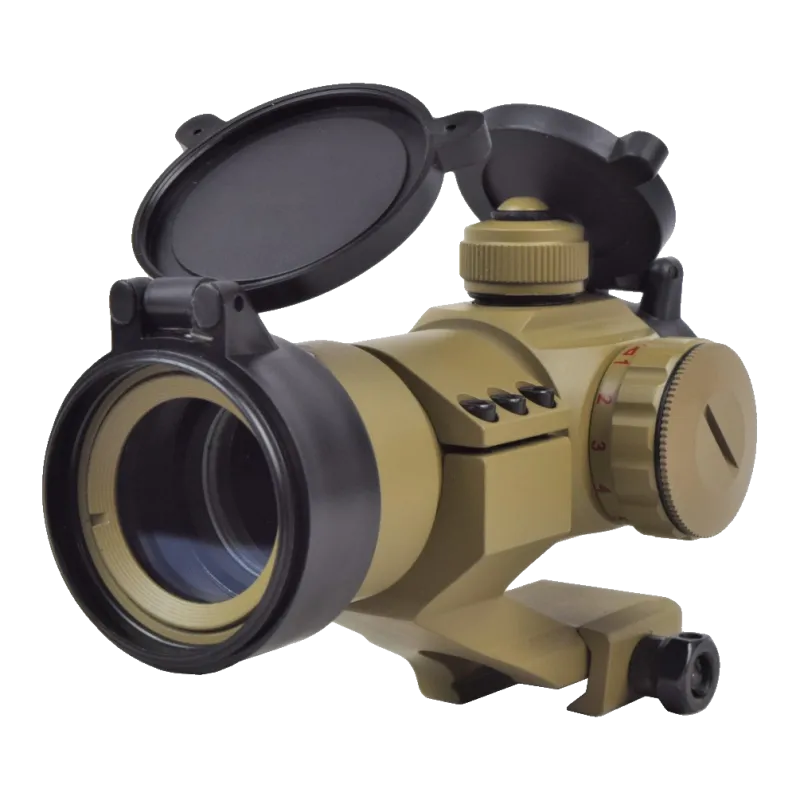 JS-TACTICAL - Viseur point rouge lentille 30 mm avec rehausse - Tan