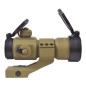 JS-TACTICAL - Viseur Point Rouge Lentille 30mm avec Rehausse - Tan JS-TACTICAL - Viseur Point Rouge Lentille 30mm avec Rehausse - Tan
