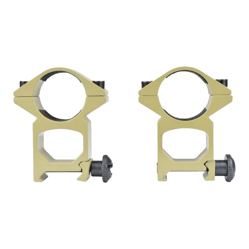 JS-TACTICAL - Anneaux de montage hauts 1 pouce (25,4 mm) pour rail Picatinny - Tan