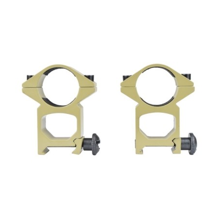 JS-TACTICAL - Anneaux de montage haut 30mm pour rails Picatinny - Tan
