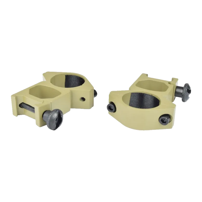 Anneaux de montage JS-Tactical tan 1 pouce pour rail 20 mm, vue en perspective