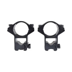 JS-TACTICAL - Anneaux de montage moyens 30mm pour rail Picatinny de 11mm - Noir