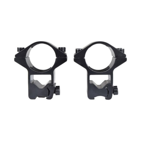 JS-TACTICAL - Anneaux de montage moyens 30mm pour rail Picatinny de 11mm - Noir