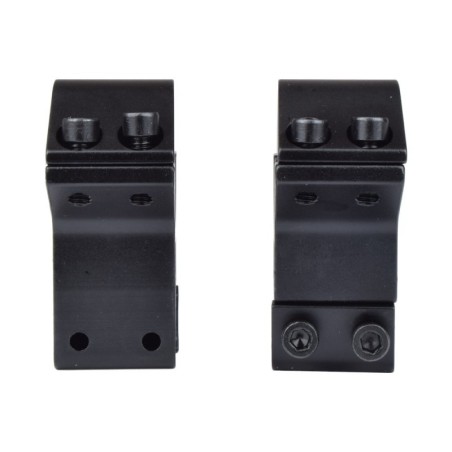 JS-TACTICAL - Anneaux de montage moyens 30mm pour rail Picatinny de 11mm - Noir