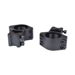 JS-TACTICAL - Anneaux de montage moyens 30mm pour rail Picatinny de 11mm - Noir