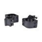 JS-TACTICAL - Anneaux de montage moyens 30mm pour rail Picatinny de 11mm - Noir