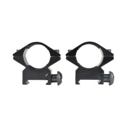 JS-TACTICAL - Anneaux de montage bas 20mm pour rails Picatinny - Noir