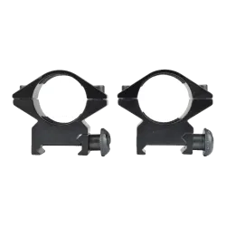 JS-TACTICAL - Anneaux de montage bas 1 pouce (25,4 mm) pour rail Picatinny - Noir