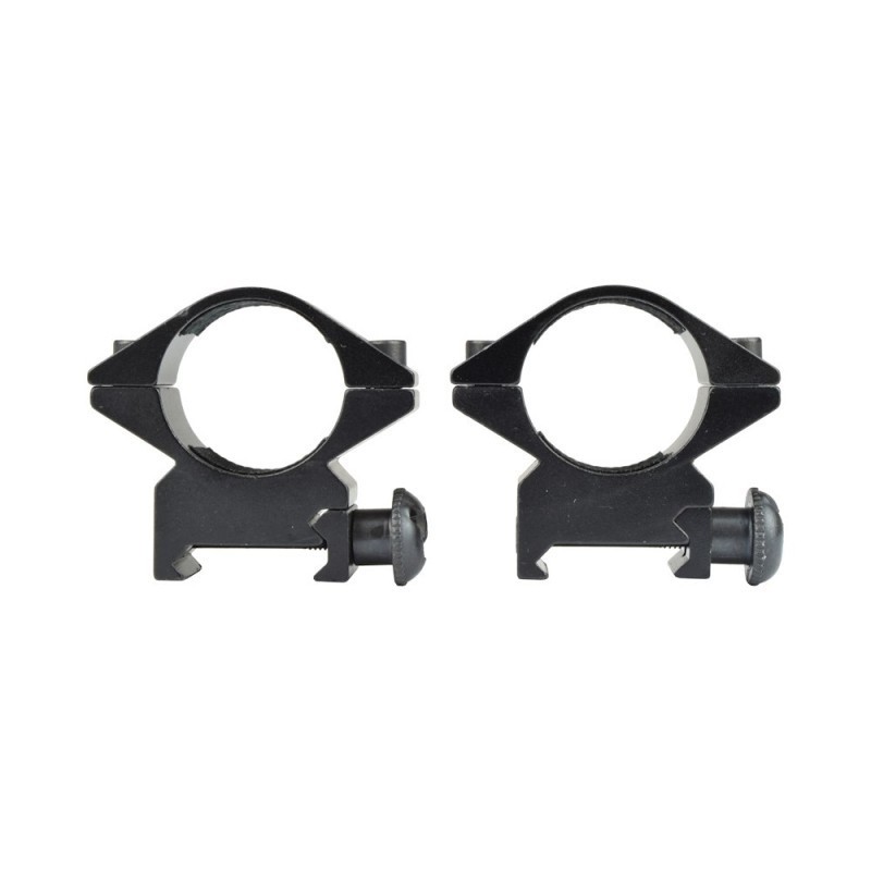 JS-TACTICAL - Anneaux de montage bas 20mm pour rails Picatinny - Noir